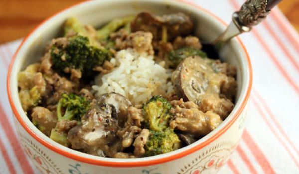 Broccoli & Mushroom Steamed Rice