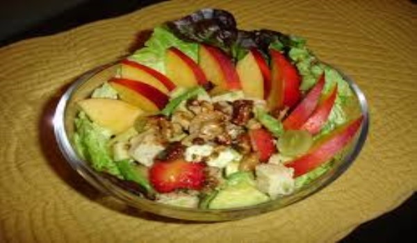 Grilled Chicken Salad with Seasonal Fruit Recipe