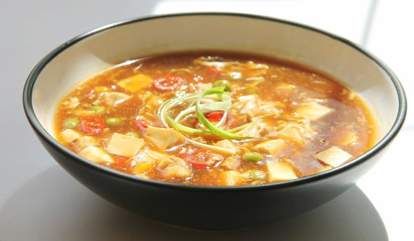 Hot And Sour Paneer And Vegetable Soup