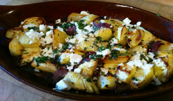 Marrow with Feta and Mint