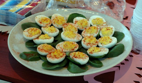 Red-Chile-Spiked Deviled Eggs Recipe