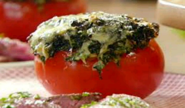Tomato Filled With Spinach