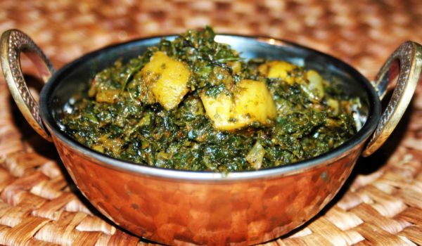 Alu Methi Palak Recipe