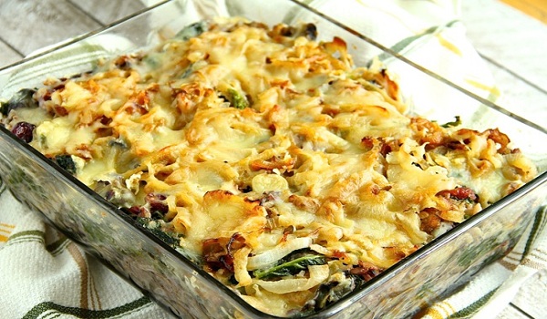 Baked Rice with Wild Mushrooms and Cheese