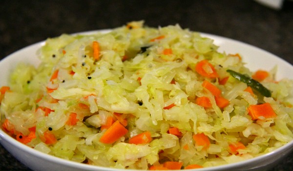 Cabbage Poriyal