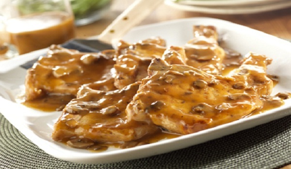 Cheddar Mushroom Pork Steaks