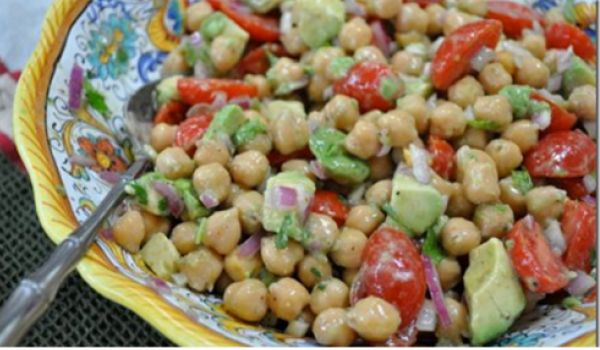 Chickpea and Garden Pea Salad Recipe