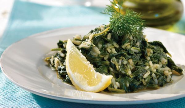 Greek Spinach Rice Recipe