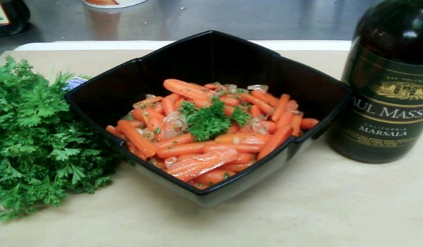 Marsala Glazed Carrots With Pinenuts