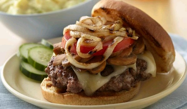 Mushroom and Swiss Burger Meatloaf Recipe