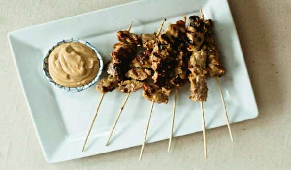 Peanut Pork Kebabs