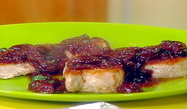 Pork Chops With Black Cherry Sauce
