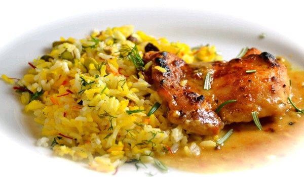 Saffron Rice and Chicken