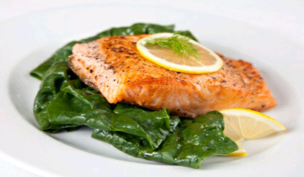 Salmon with Spinach