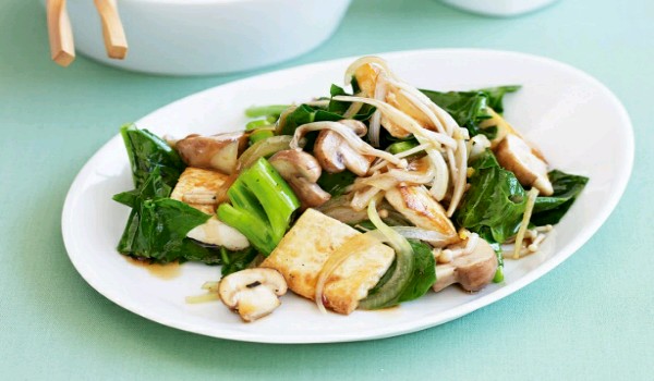 Tofu and Mushrooms