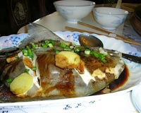 Steamed Pomfret In Sauce Recipe